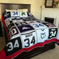 Our queen sized jersey blanket on display