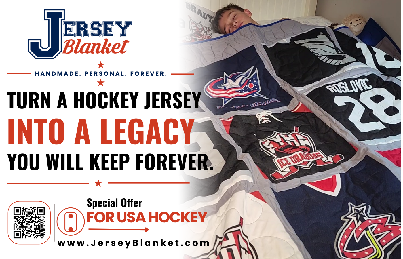 USA Hockey Jersey Blanket ad